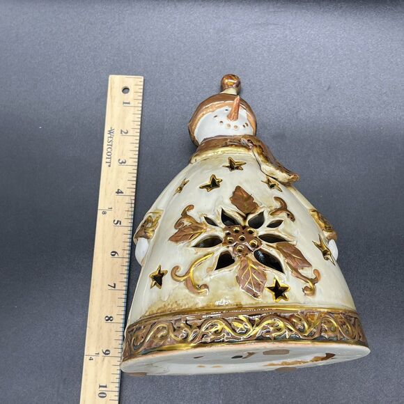 Kirkland's Home Snowman 9.25" Votive Candle Holder tealight christmas winter - Picture 9 of 9